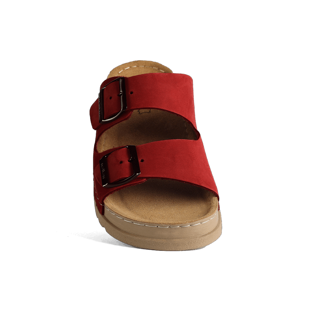 NALLAN Rubik Maroon women's two-strap slides – view 8