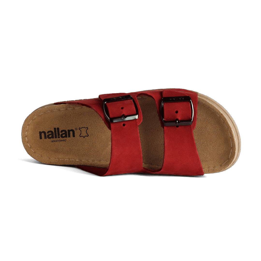 NALLAN Rubik Maroon women's two-strap slides – view 4