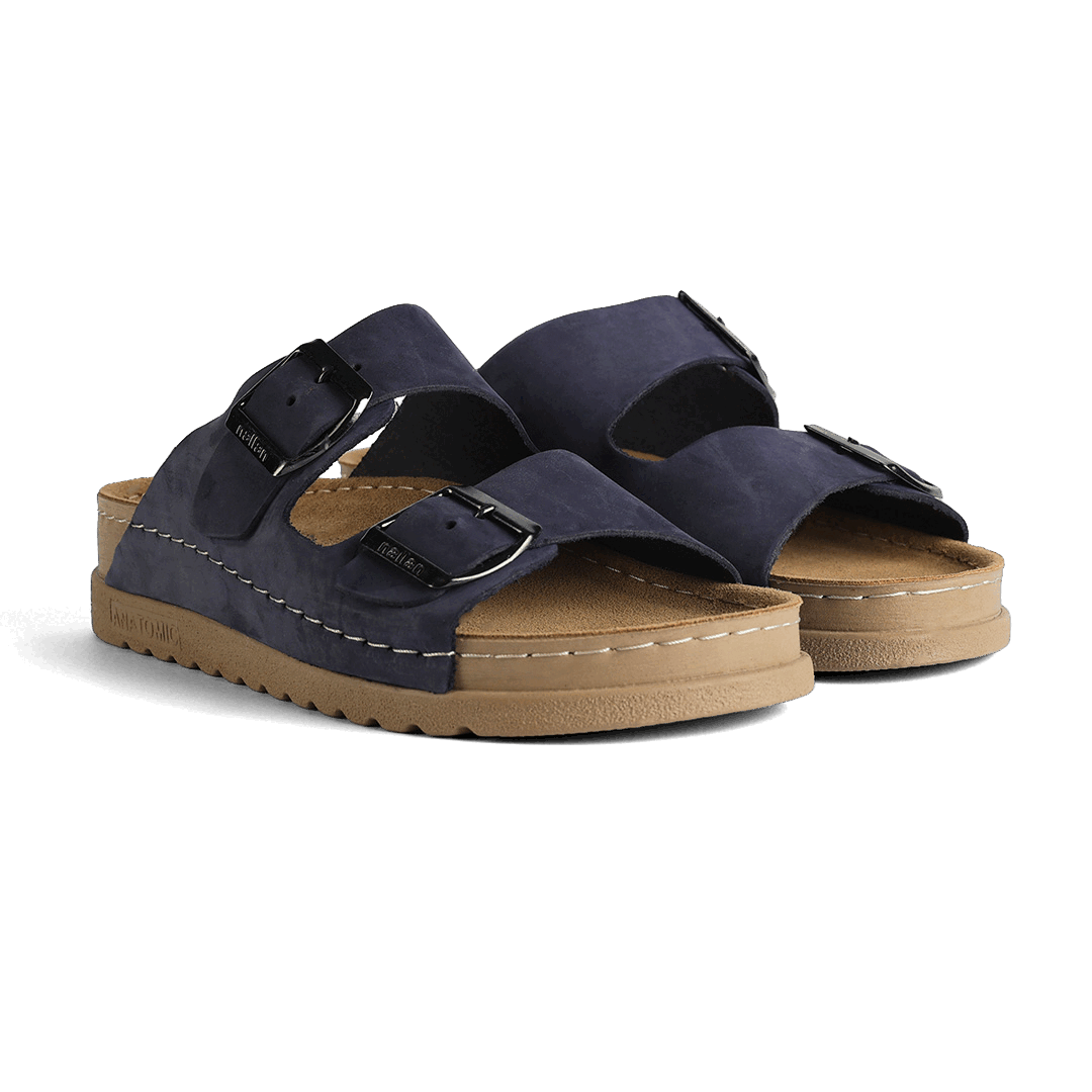 NALLAN Rubik Yale women's two-strap slides