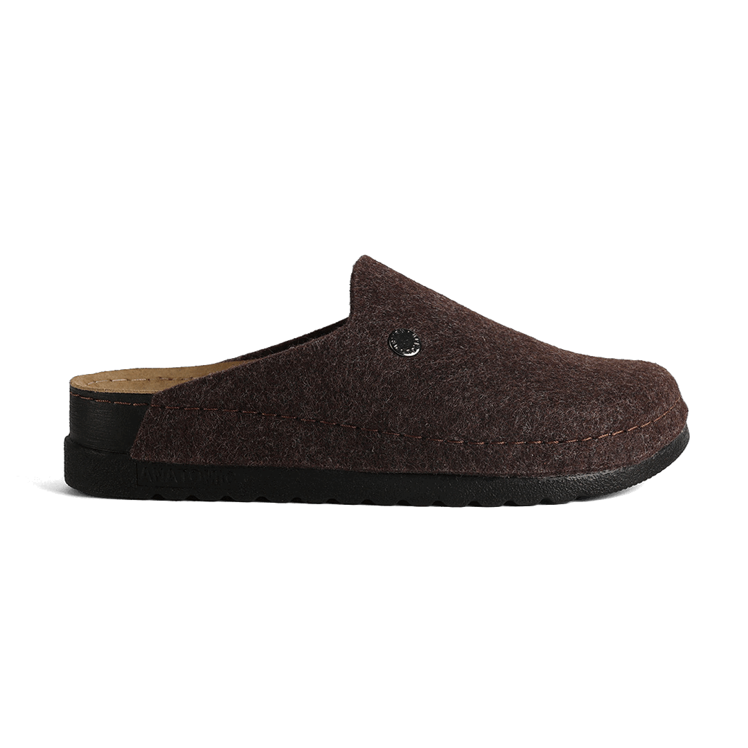NALLAN Lana Dark Brown felted wool slippers – view 5