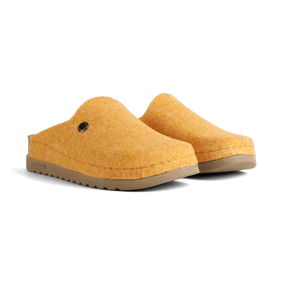 NALLAN Lana Yellow felted wool slippers