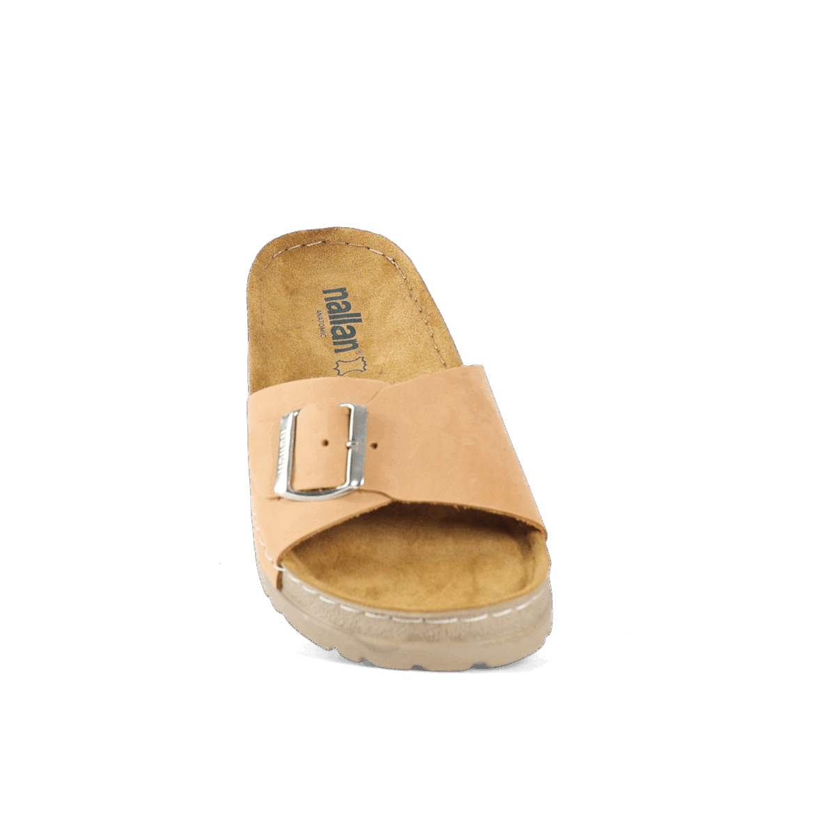 NALLAN Lura Camel women's buckle slides – view 8