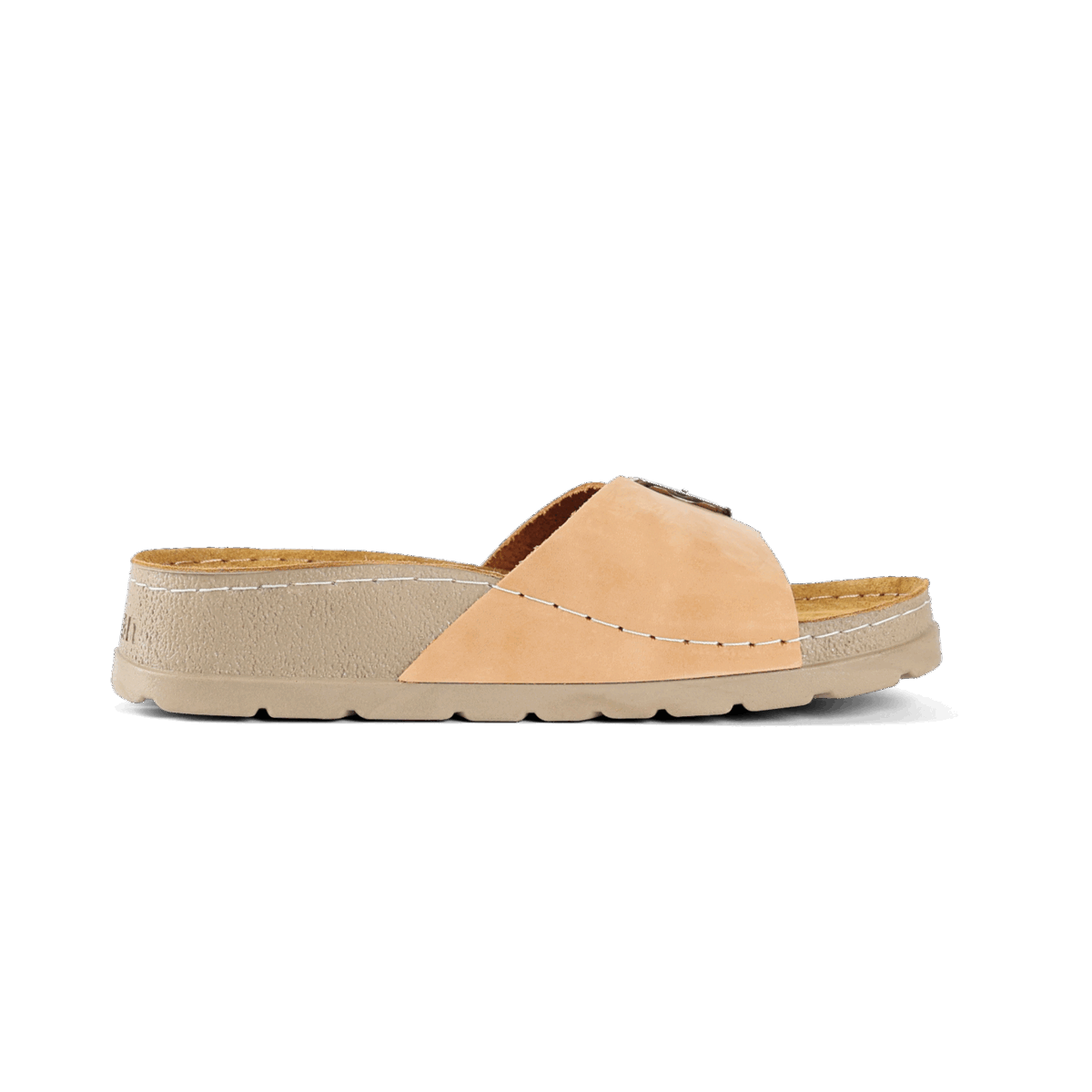 NALLAN Lura Camel women's buckle slides – view 7