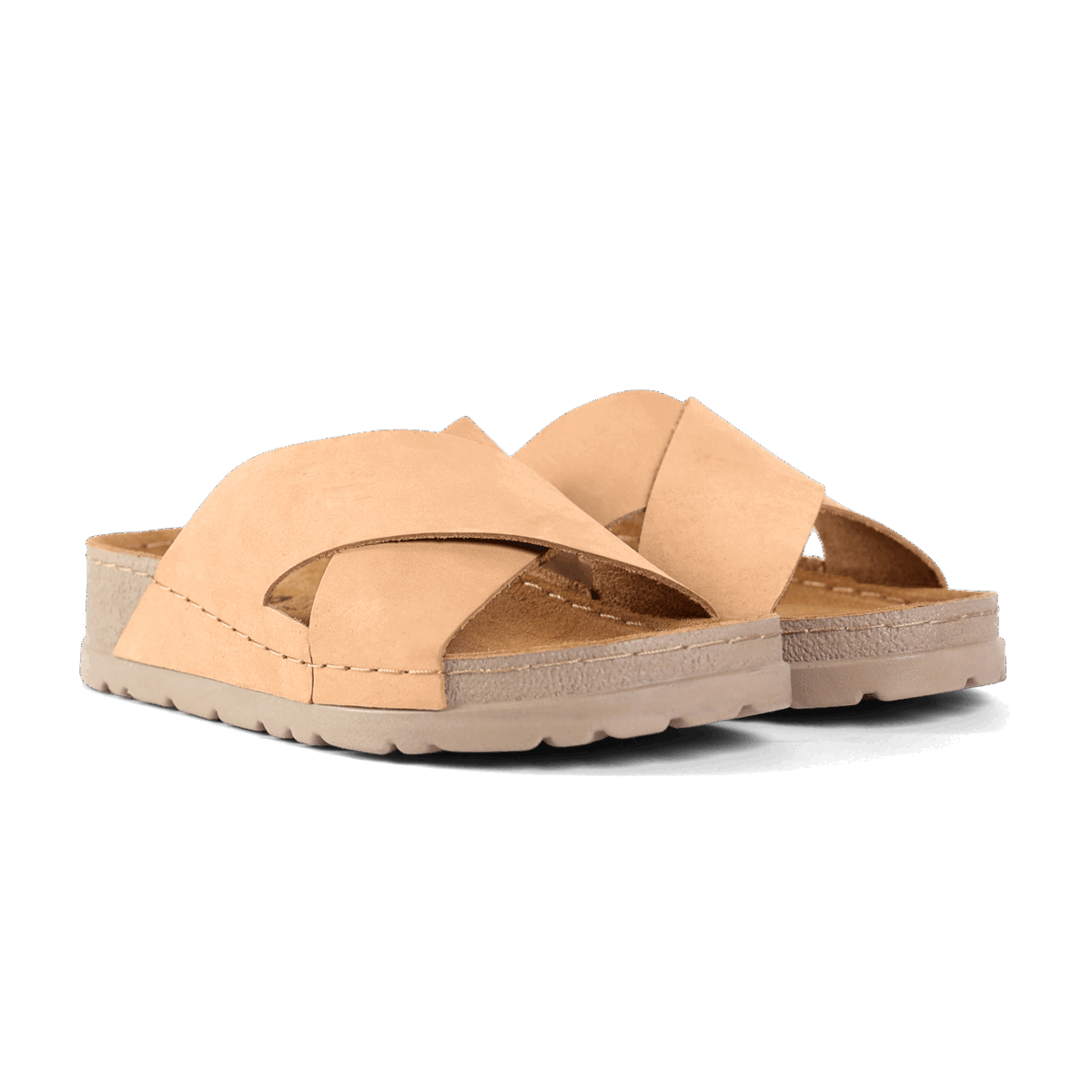 NALLAN Zoe Sand women's leather slides