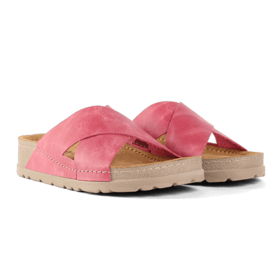 NALLAN Zoe Blus women's leather slides