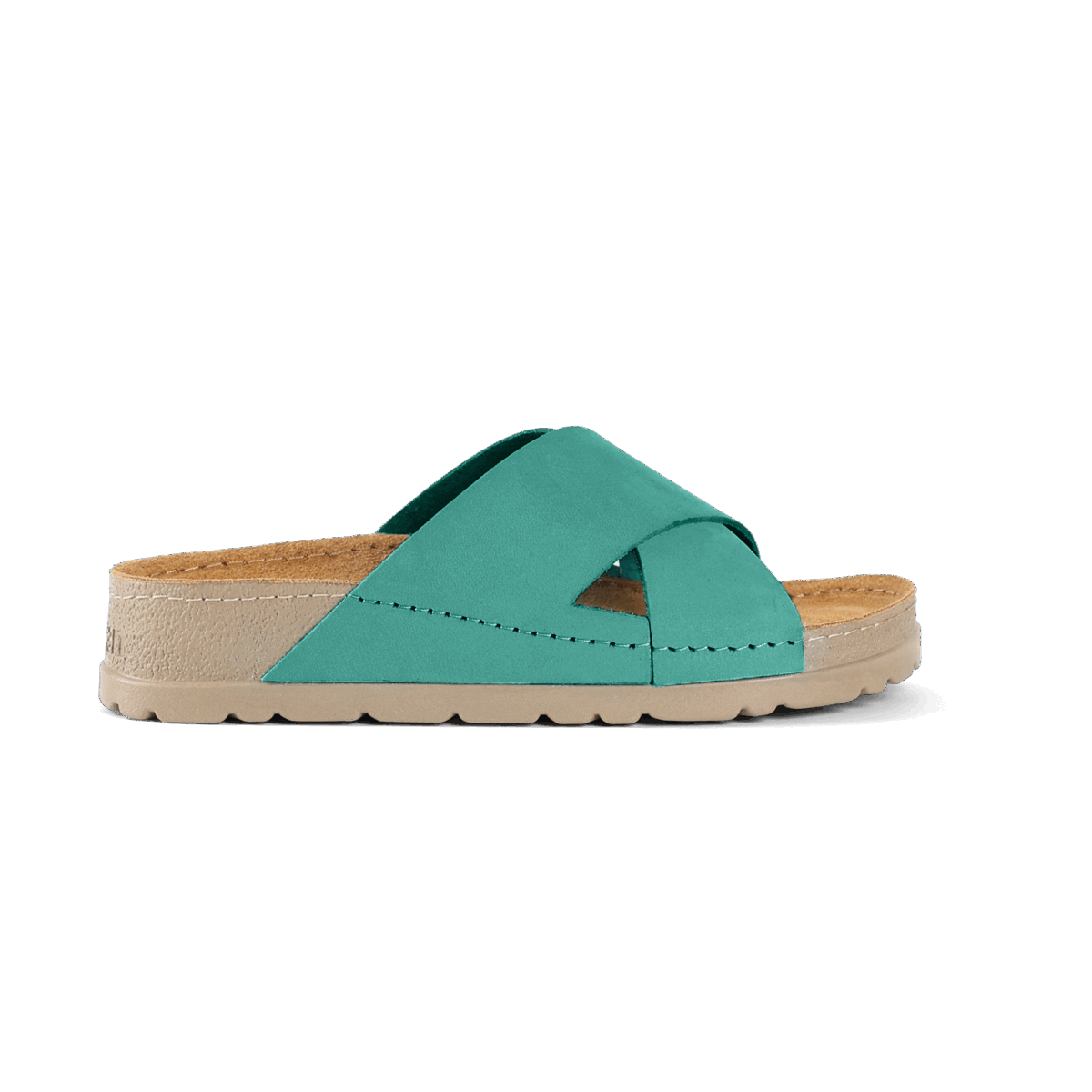 NALLAN Zoe Turquoise women's leather slides – view 6