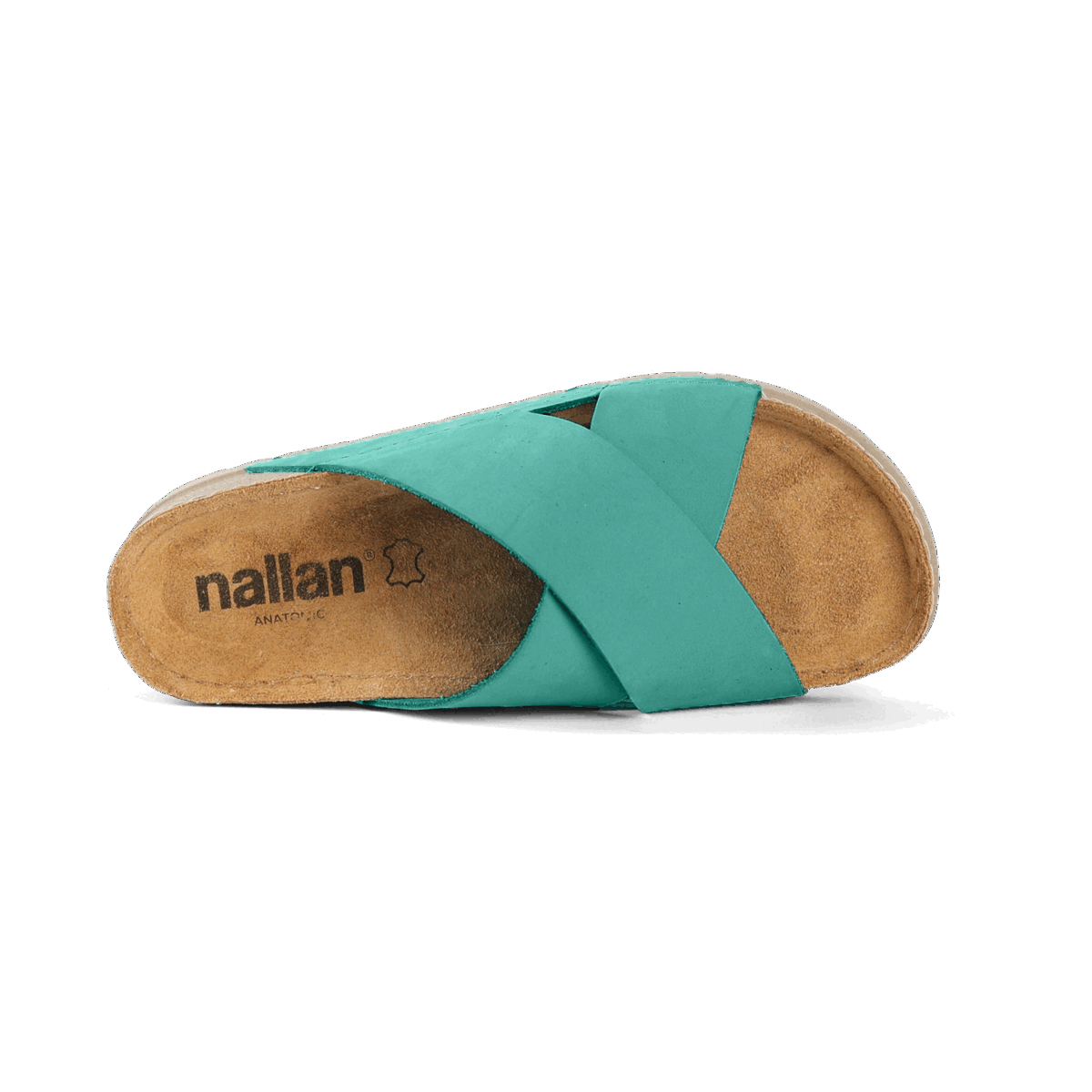 NALLAN Zoe Turquoise women's leather slides – view 4