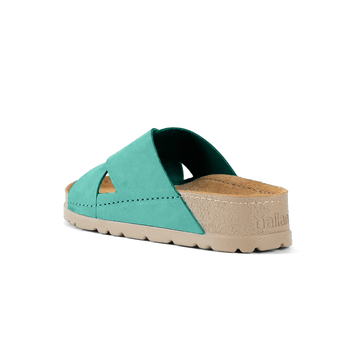 NALLAN Zoe Turquoise women's leather slides – view 5