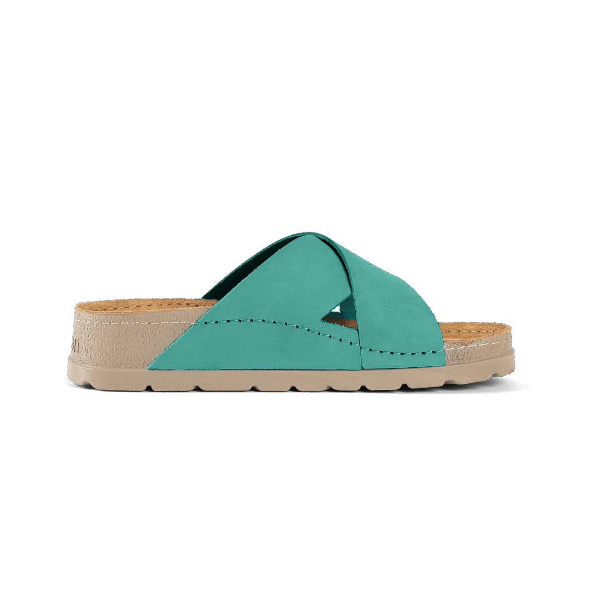 NALLAN Zoe Turquoise women's leather slides – view 7