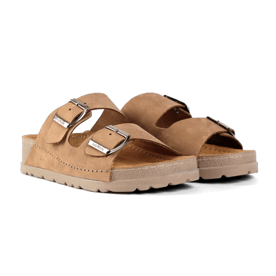 NALLAN Rubik Peanut women's two-strap slides