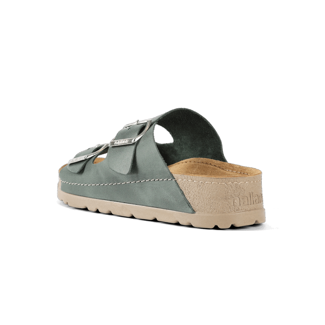 NALLAN Rubik Forest Green women's two-strap slides – view 5