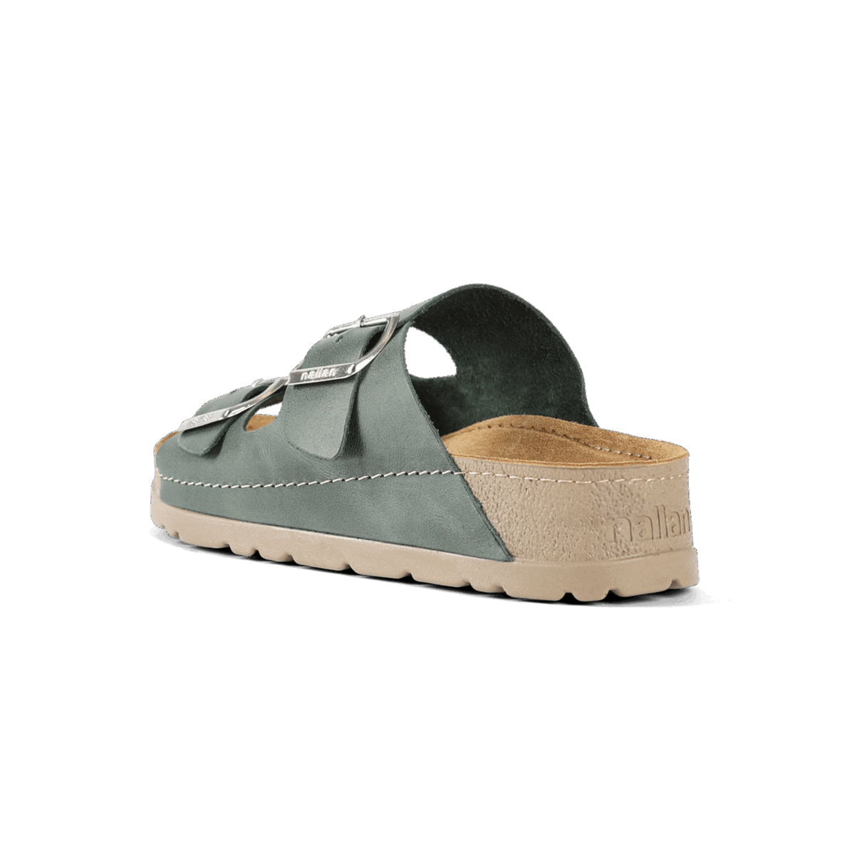 NALLAN Rubik Green women's two-strap slides – view 5