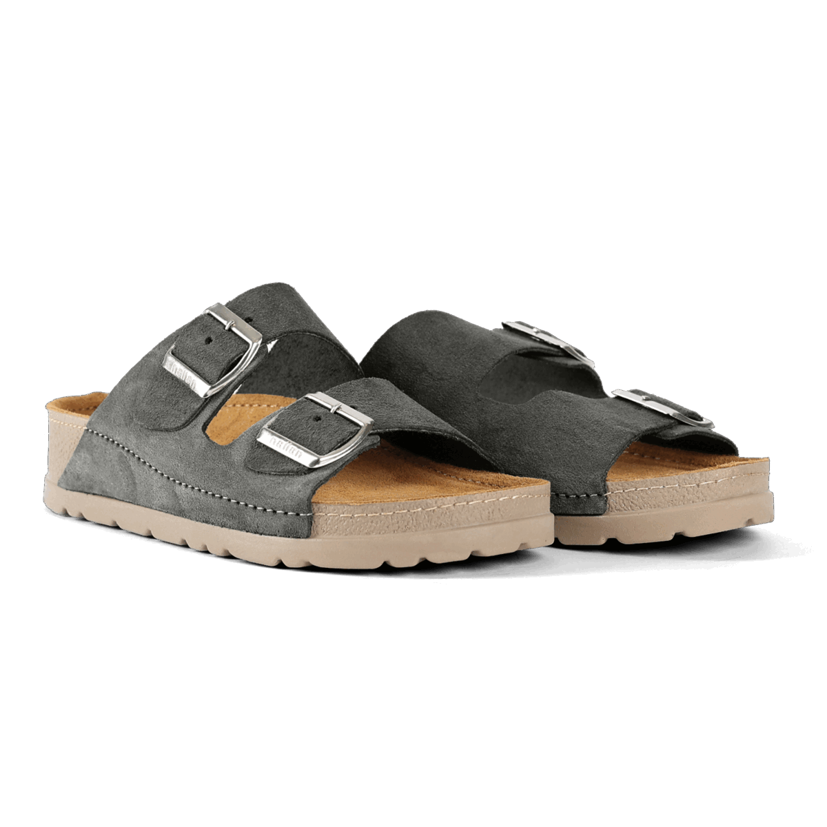 NALLAN Rubik Mink men's two-strap slides
