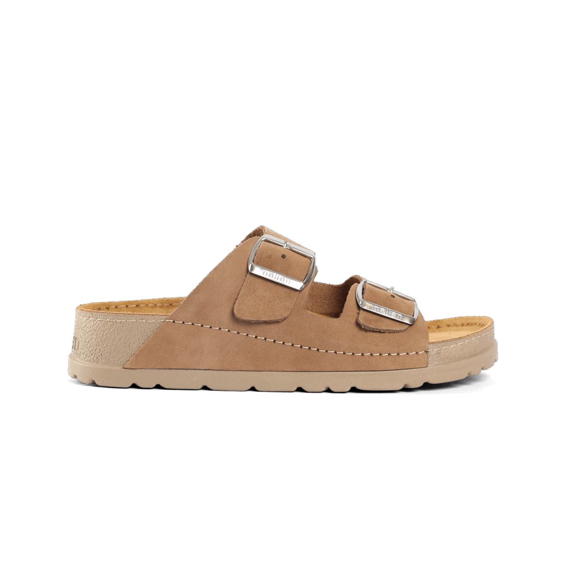 NALLAN Rubik Olive women's two-strap slides – view 6