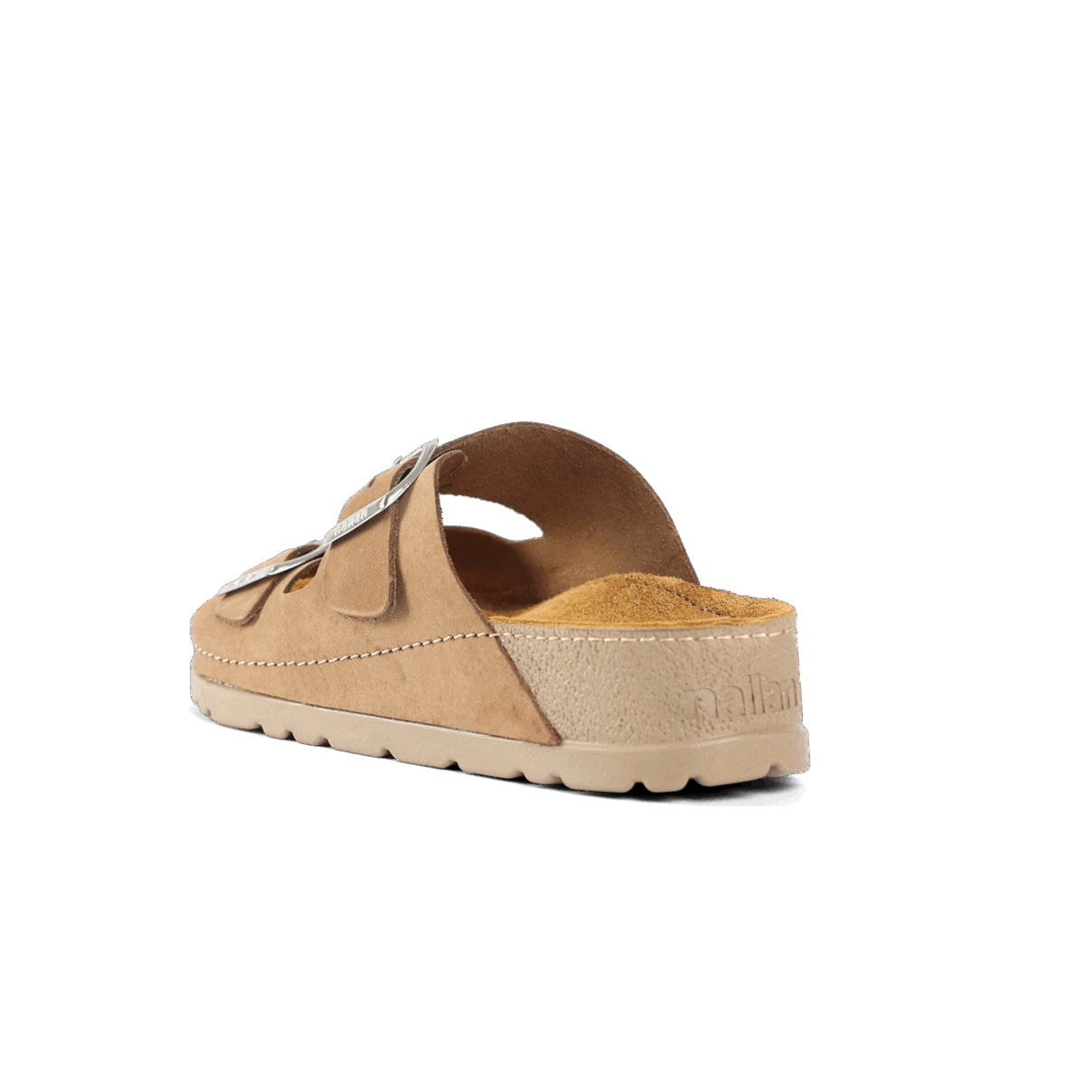 NALLAN Rubik Olive women's two-strap slides – view 5