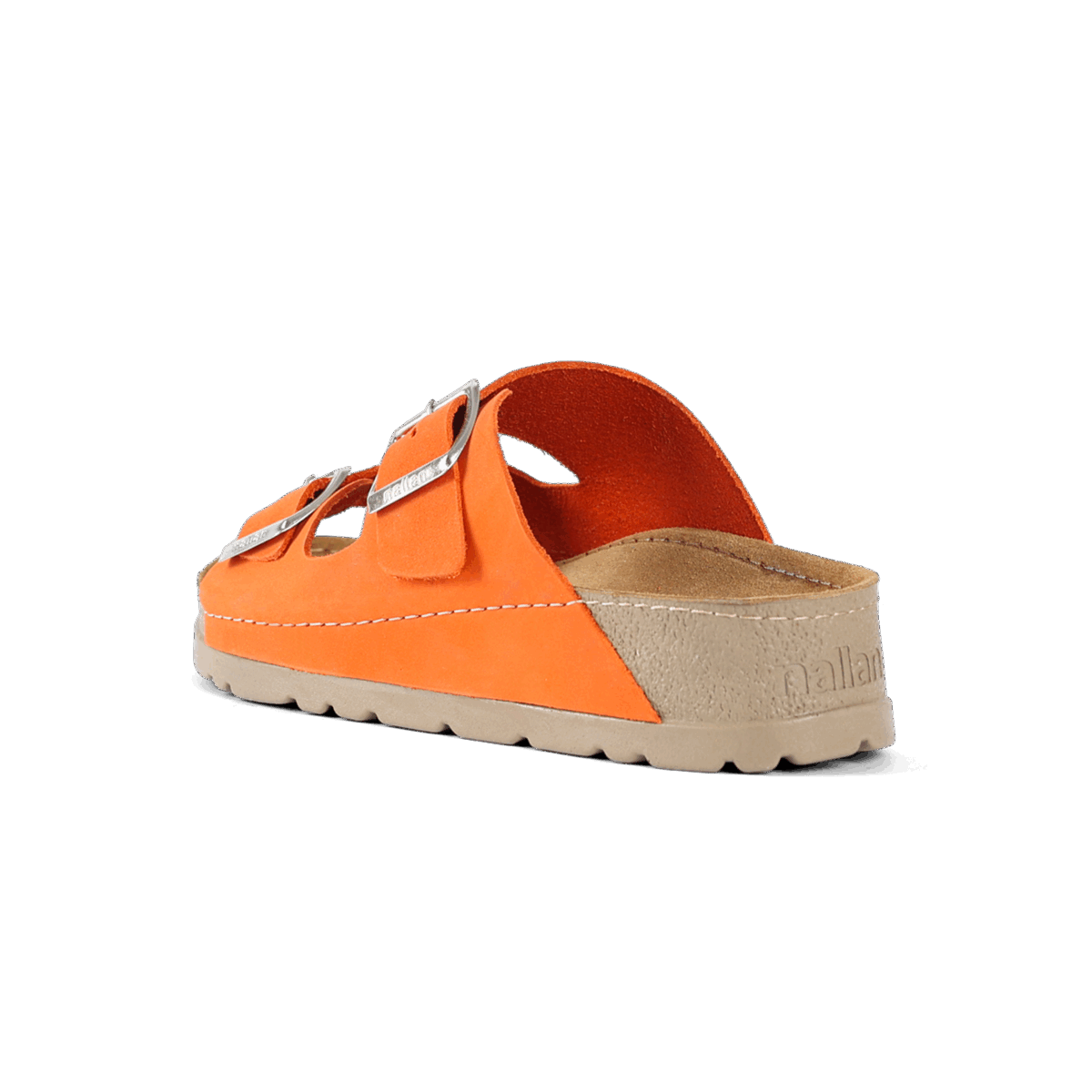 NALLAN Rubik Orange women's two-strap slides – view 5