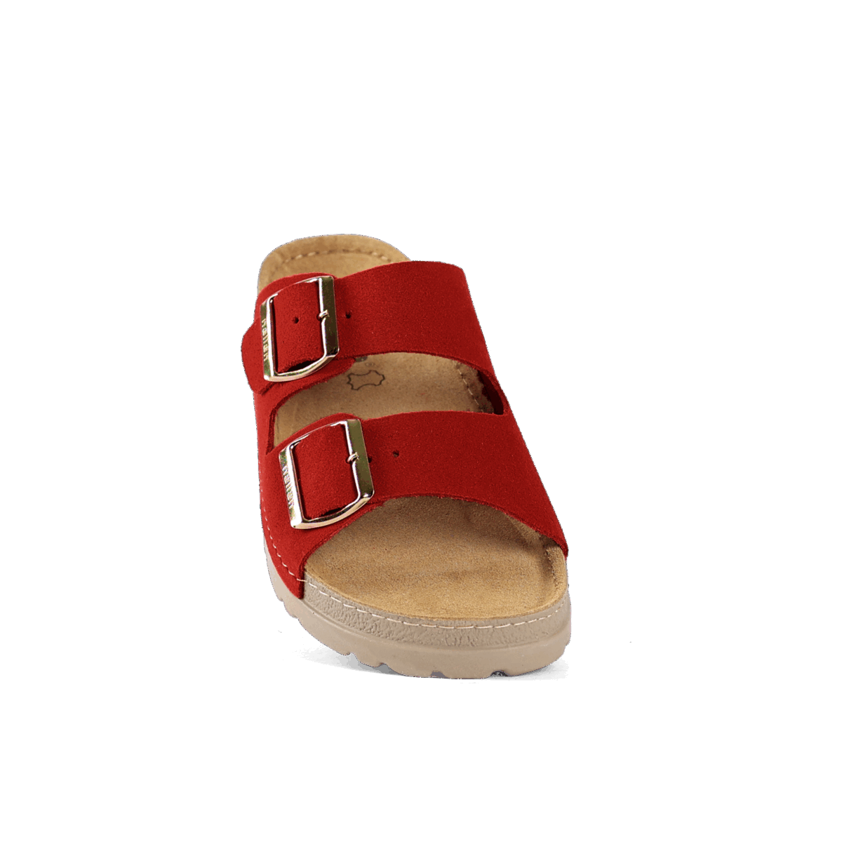 NALLAN Rubik Burgundy women's two-strap slides – view 8