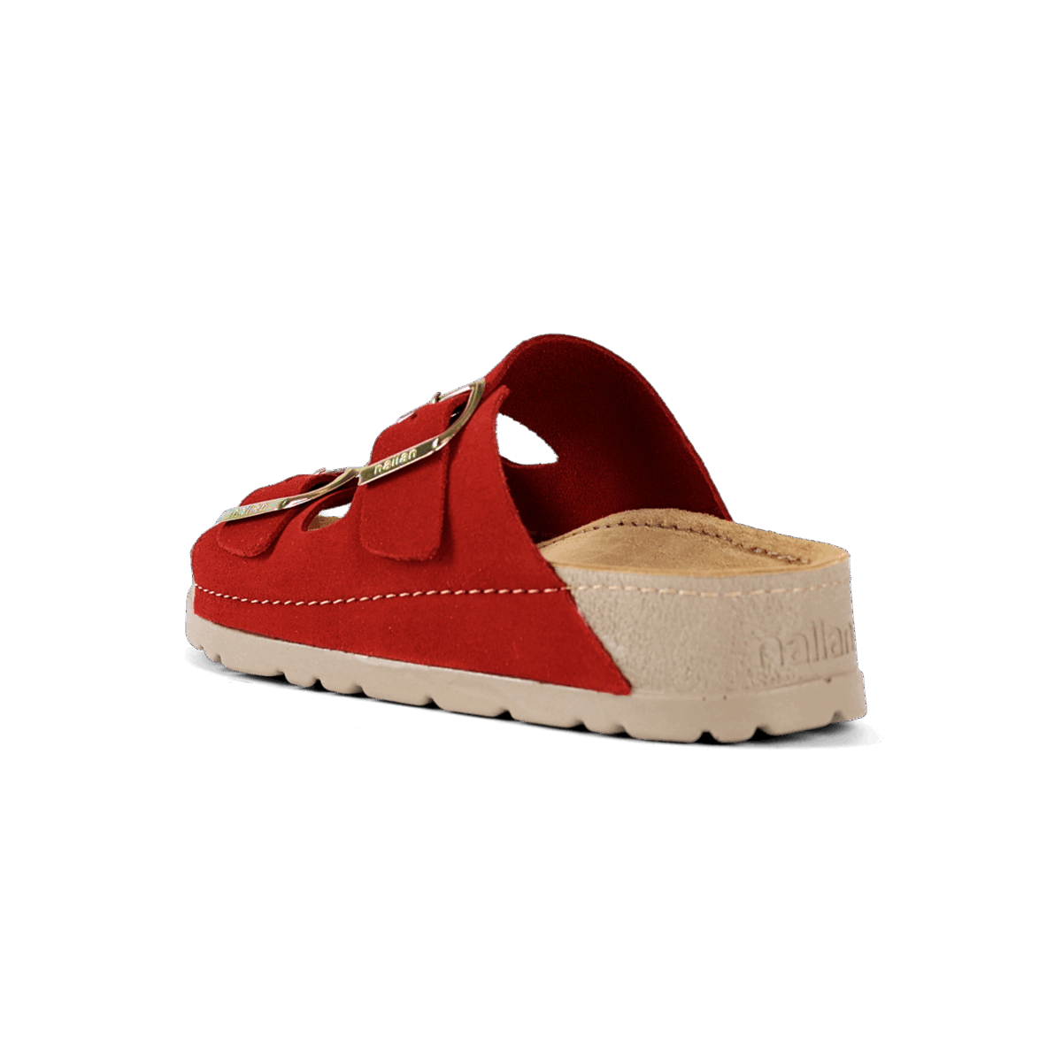 NALLAN Rubik Burgundy women's two-strap slides – view 5