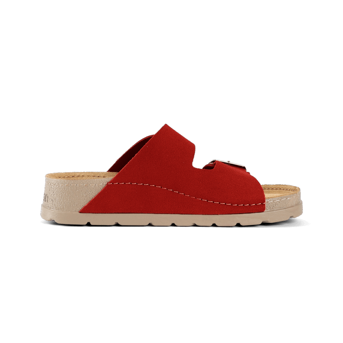 NALLAN Rubik Burgundy women's two-strap slides – view 7