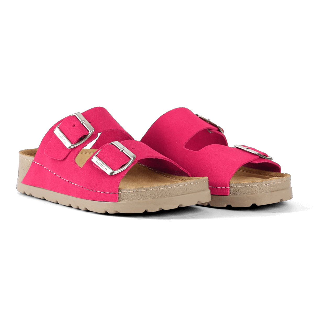 NALLAN Rubik Dark Pink women's two-strap slides