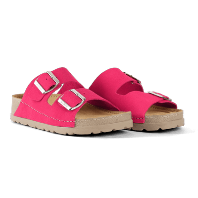 NALLAN Rubik Dark Pink women's two-strap slides