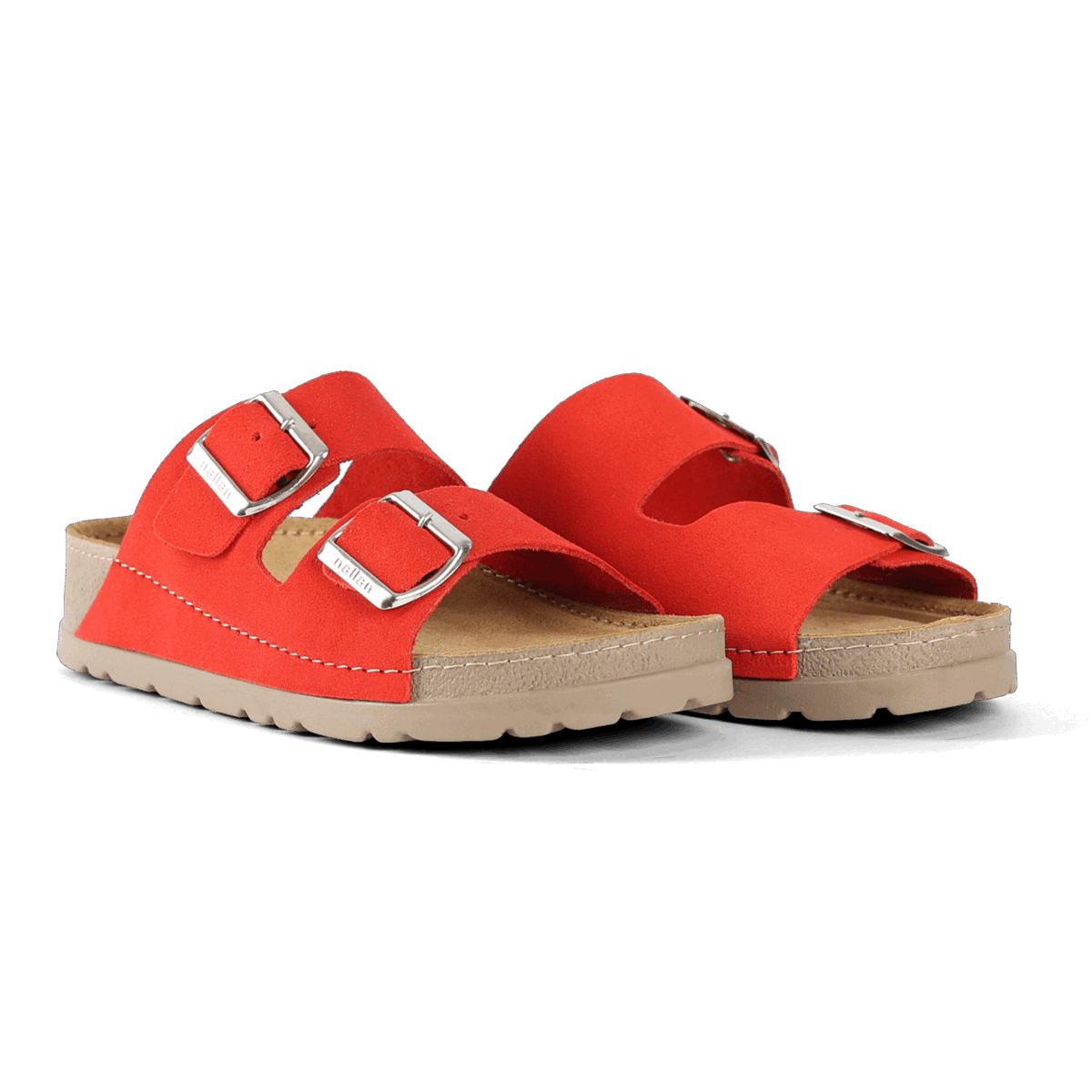 NALLAN Rubik Red Anatomic women's two-strap slides