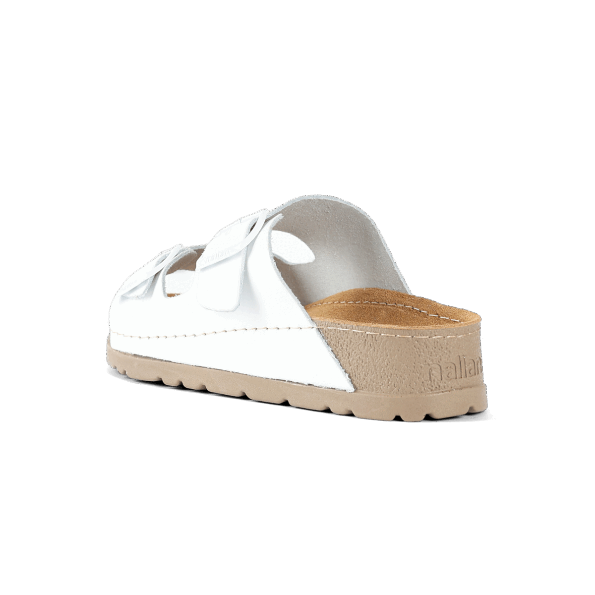 NALLAN Rubik White women's two-strap slides – view 5