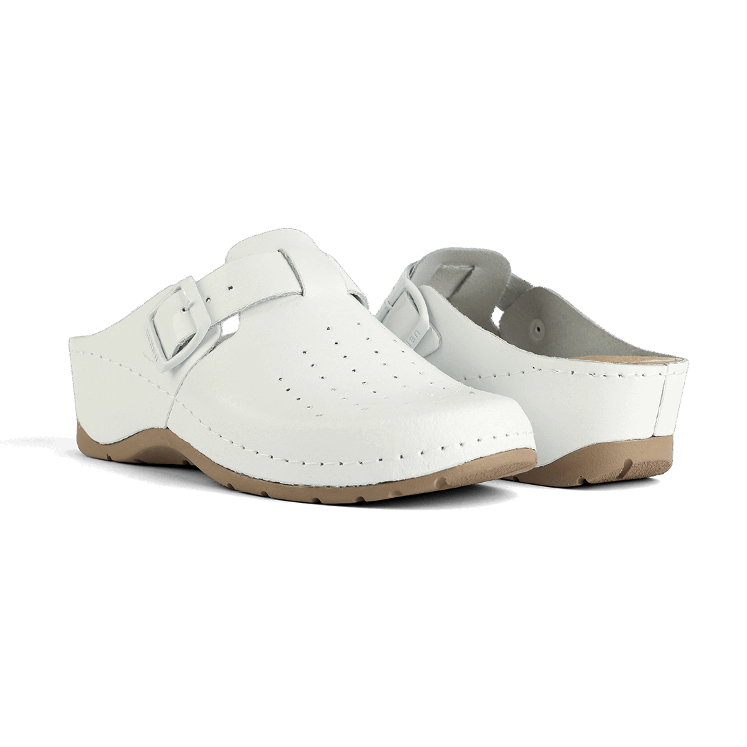 NALLAN Alba White women's clogs – view 2