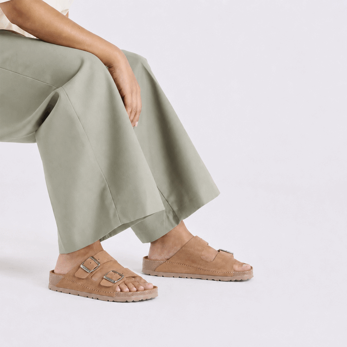 NALLAN Rubik Peanut women's two-strap slides – view 2