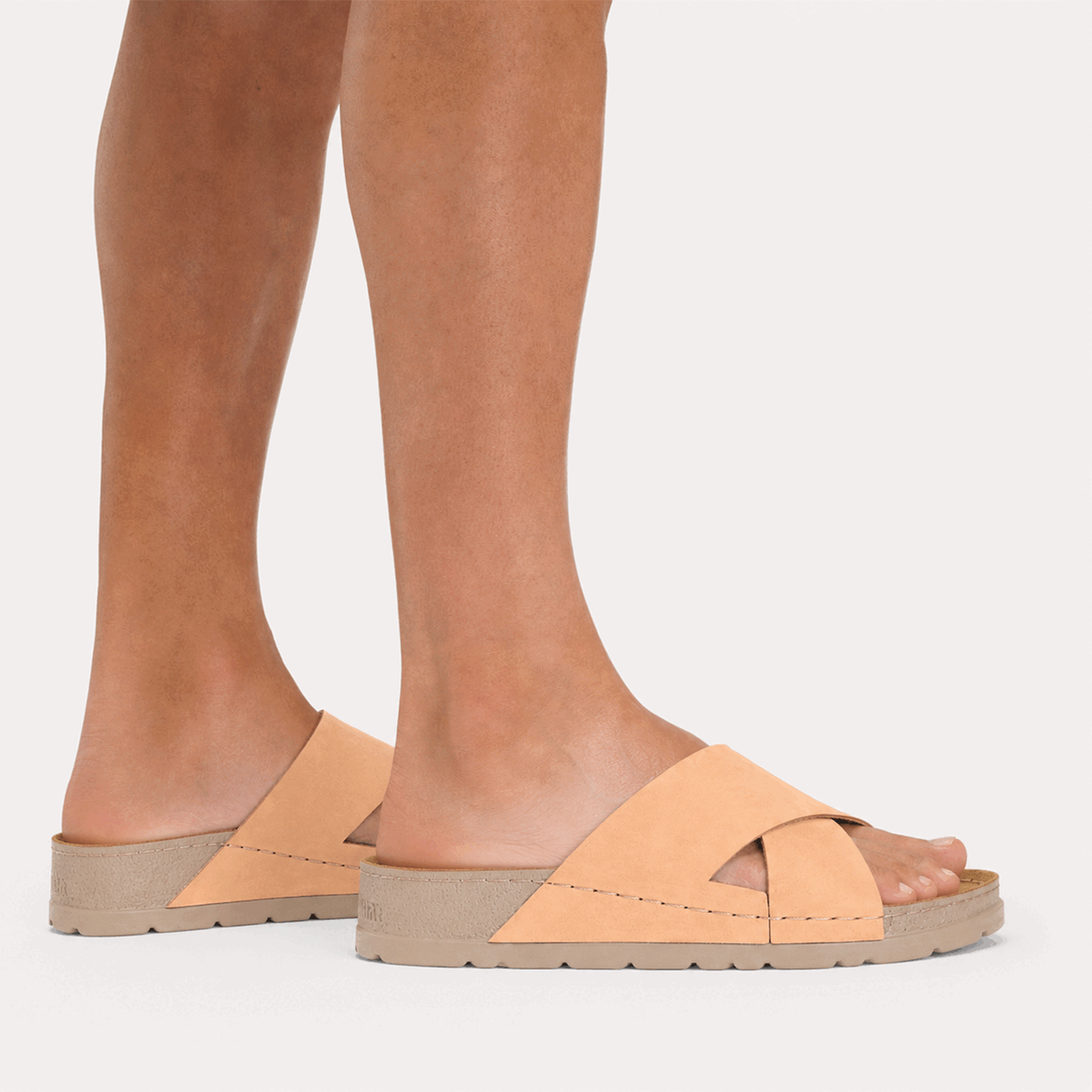 NALLAN Zoe Sand women's leather slides – view 2