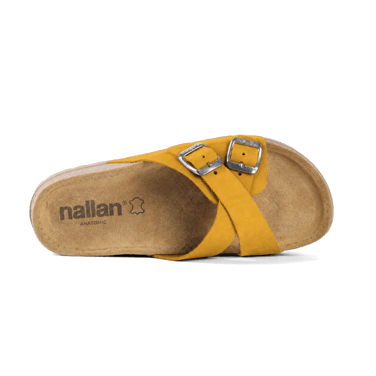 NALLAN Serena Camel women's leather slides – view 4