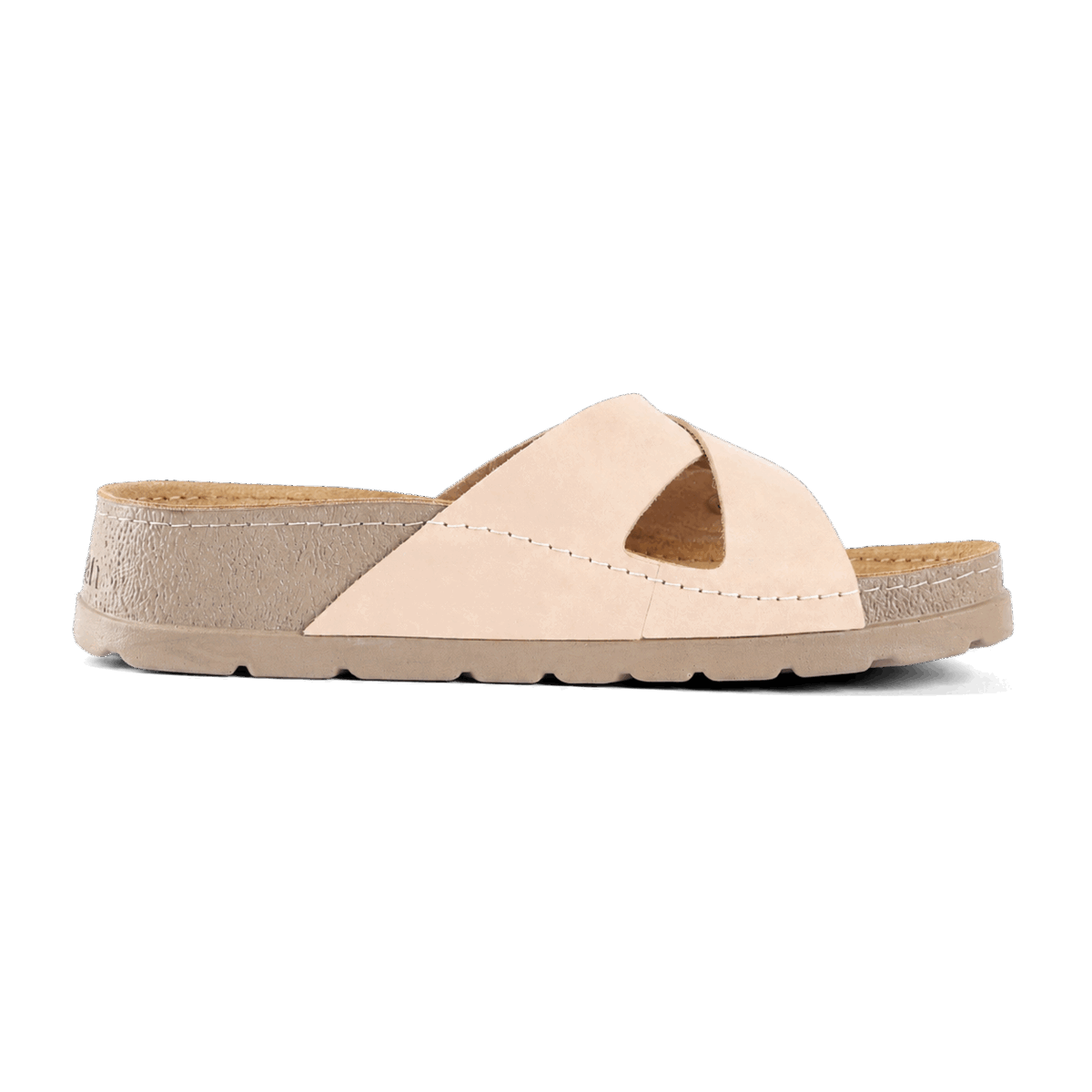 NALLAN Serena Beige women's leather slides – view 6