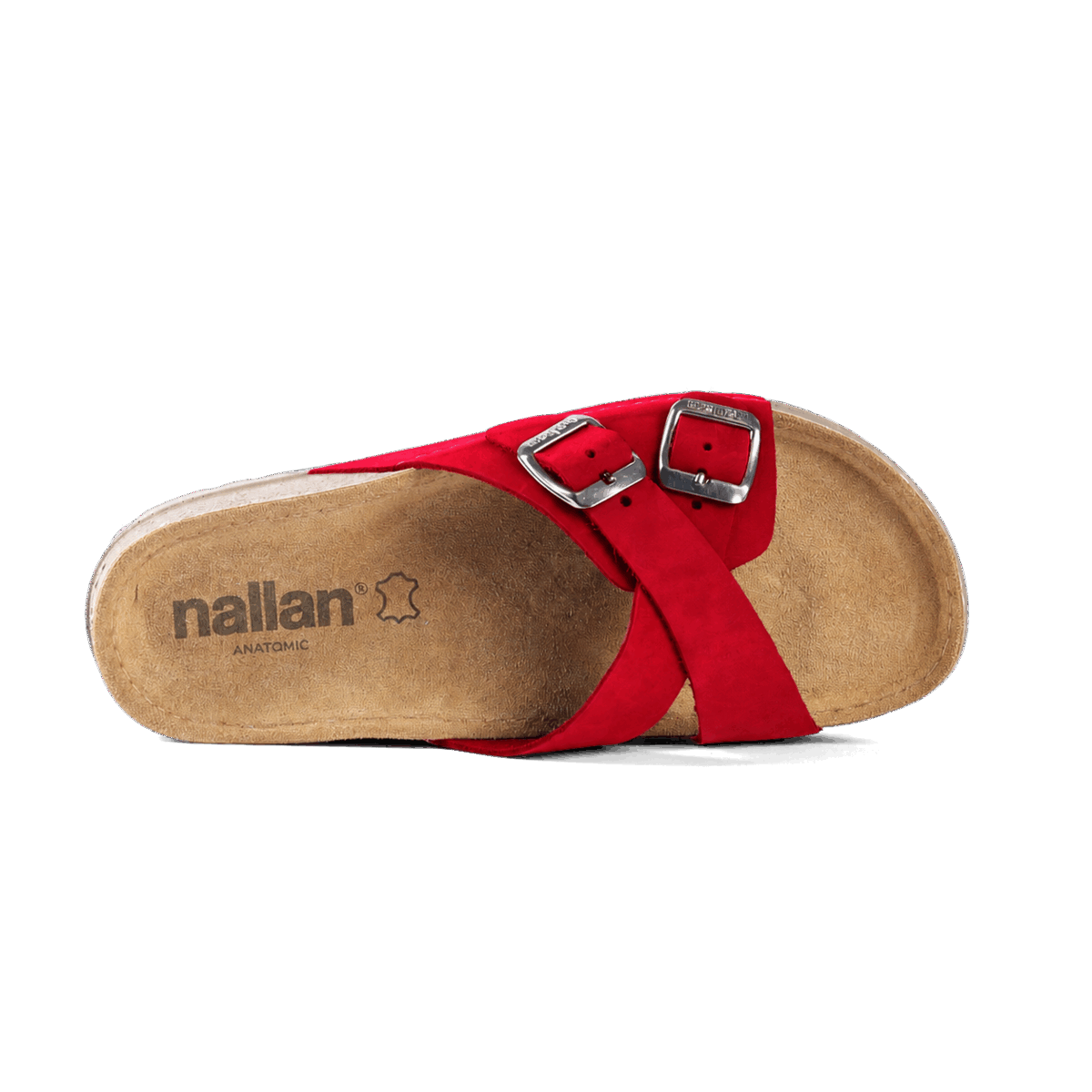 NALLAN Serena Red women's leather slides – view 4