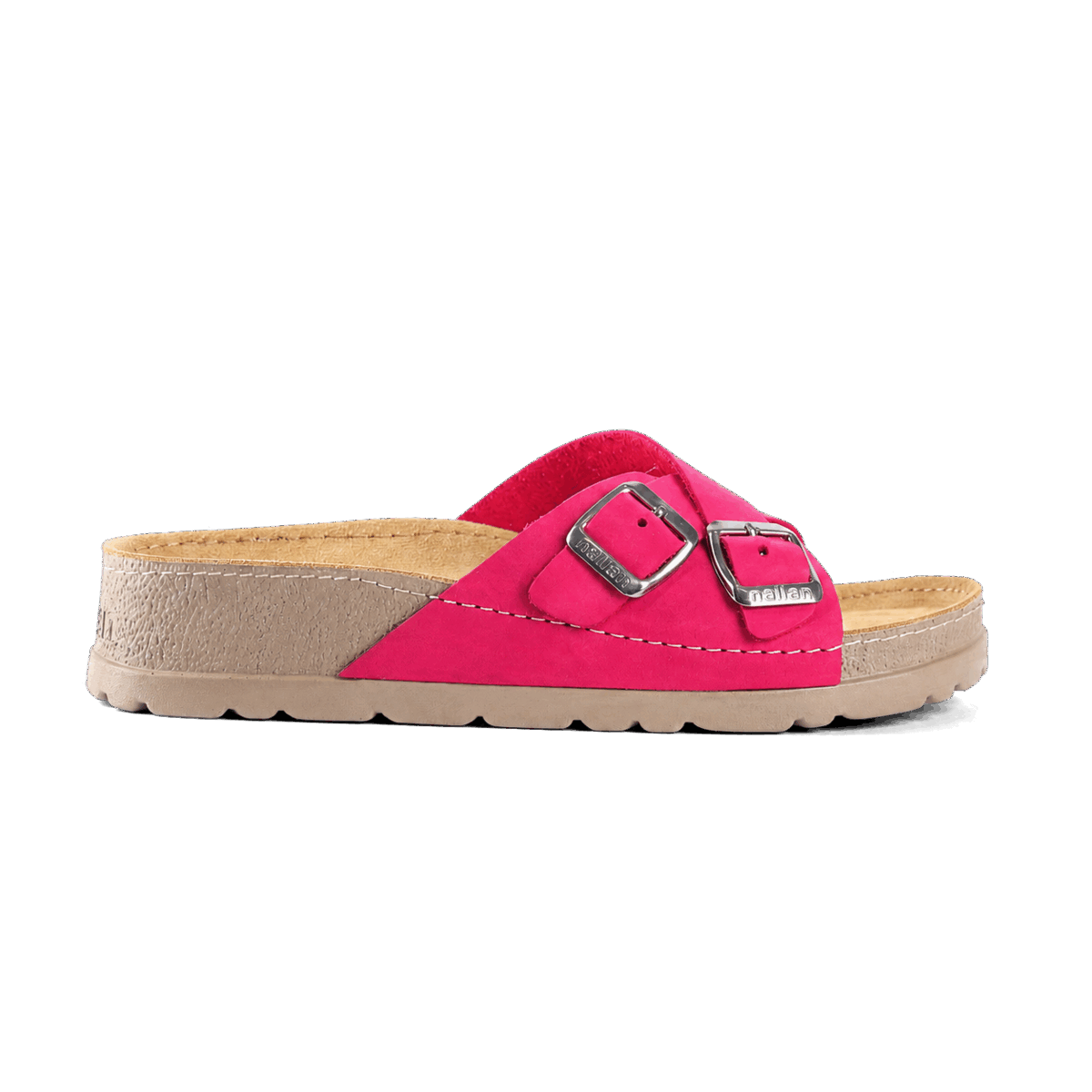 NALLAN Serena Dark Pink women's leather slides – view 6